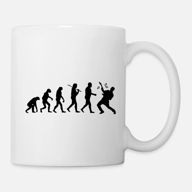Évolution musique | musicien drôle guitare cadeau - Mug blanc - blanc