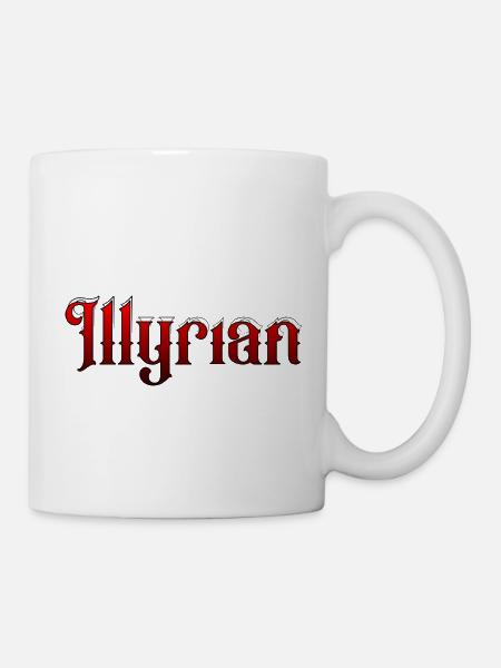 Illyrian/Albaner Design - Tasse - Weiß