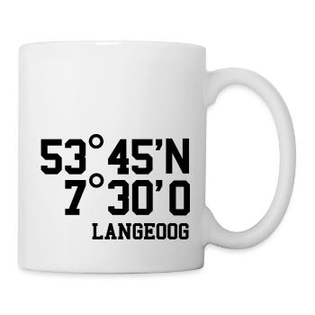 Langeoog Ostfriesische Insel Nordsee Geschenk - Tasse - Weiß - Rechts