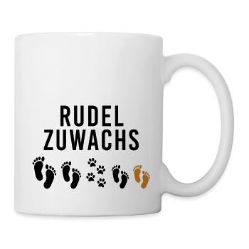 Rudelzuwachs Baby schwanger Hund Katze neutral - Tasse - Weiß - Rechts