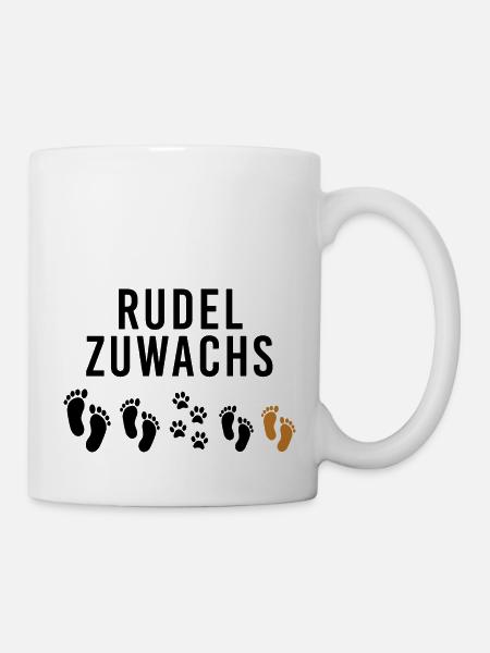 Rudelzuwachs Baby schwanger Hund Katze neutral - Tasse - Weiß