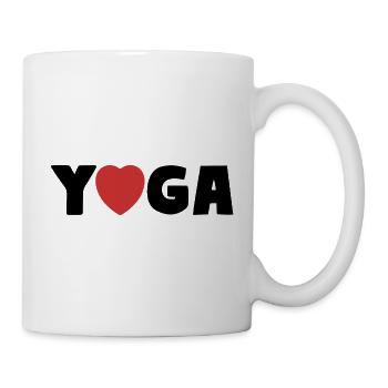 YOGA Cœur Asana Amour - Mug blanc - blanc - Droite