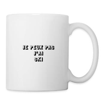 Je peux pas j'ai ski - Mug blanc - blanc - Droite