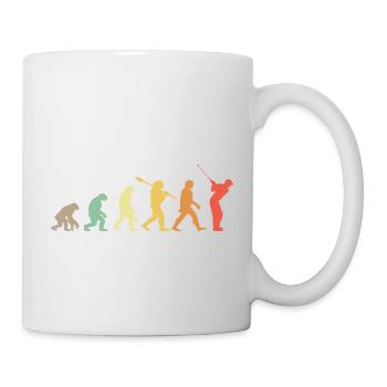 Golf Evolution Retro Geschenk für Golfer - Tasse - Weiß - Rechts