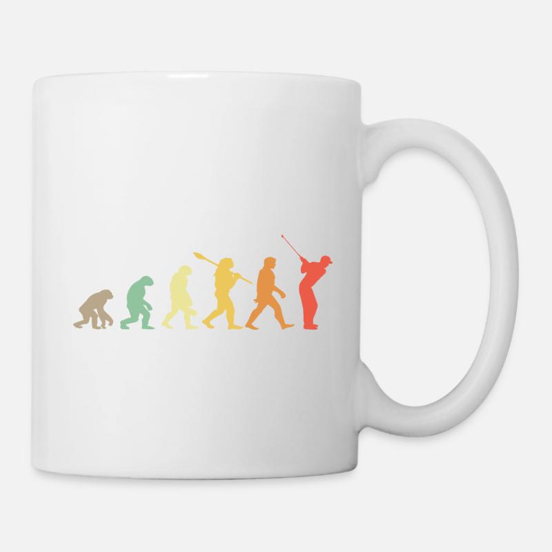 Golf Évolution Rétro Cadeau Pour Golfeurs - Mug blanc - blanc