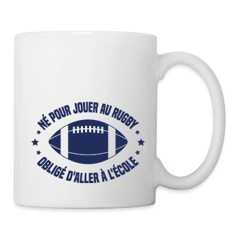Joueur De Rugby Rigolo Rugby Ballon Humour - Mug blanc - blanc - Droite