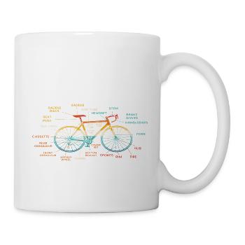 Lustiges Fahrrad Design Bicycle - Tasse - Weiß - Rechts