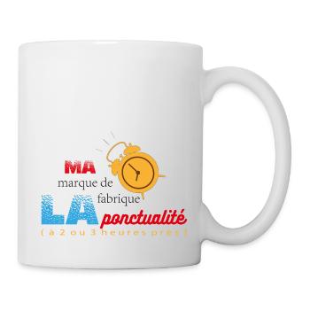 ma marque de fabrique la ponctualite - Mug blanc - blanc - Droite