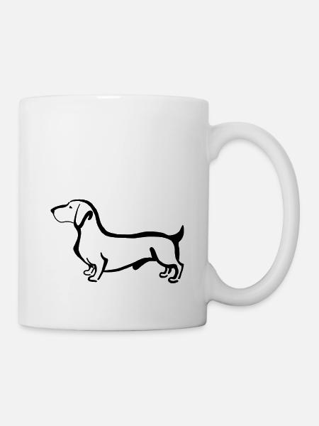 Dackel - Tasse - Weiß