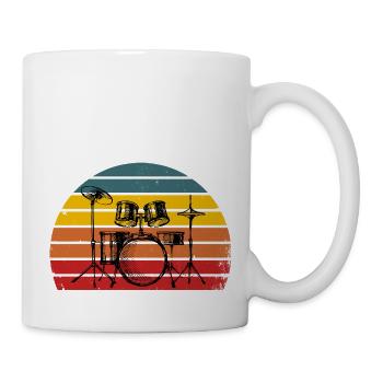 Drums Drummer Vintage Drummer Gift - Mug - white - Right