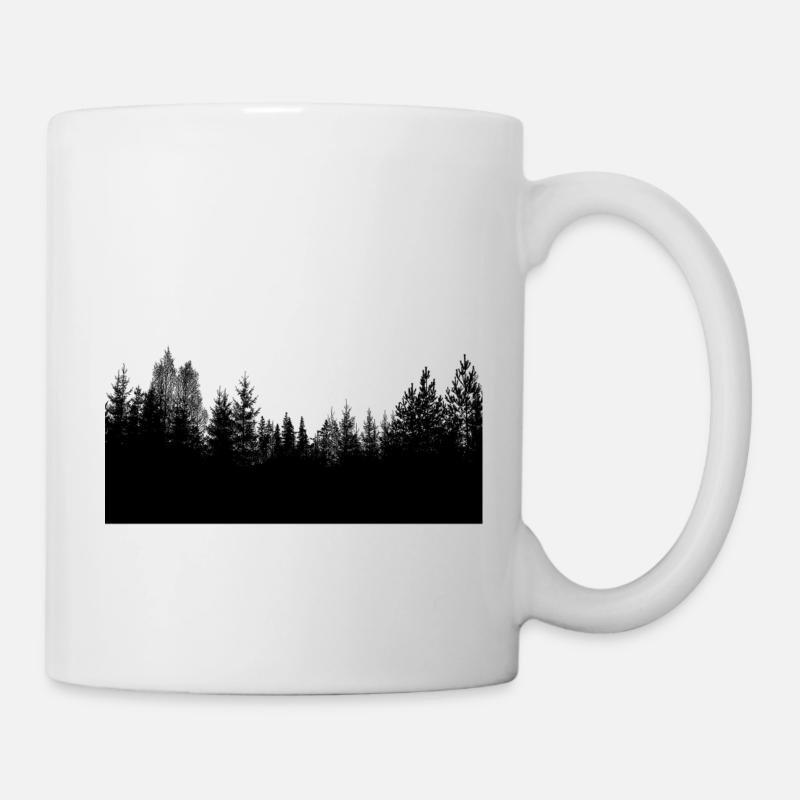 Wald Silhouette - Tasse - Weiß