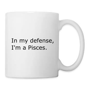 Pour ma défense, je suis un poisson - Mug blanc - blanc - Droite