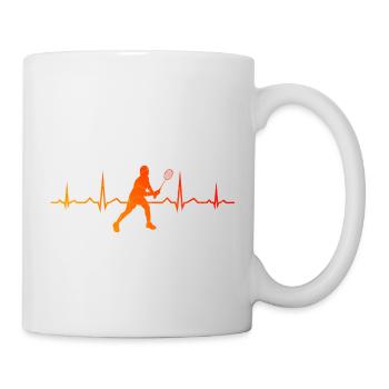 Damen Federball Badmintonspieler Herren Badminton - Tasse - Weiß - Rechts
