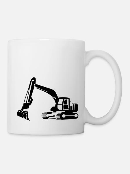 Bagger - Tasse - Weiß
