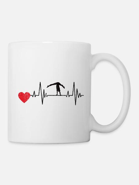 Gymnastique Heartbeat Gymnastics Club Gymnastique Au sol Gymnastes - Mug blanc - blanc