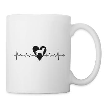 Ligne de cœur du Labrador - Mug blanc - blanc - Droite