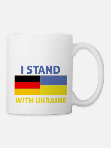 ich stehe zur ukraine -drapeau deutschland - Tasse - Weiß