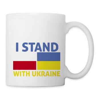 I'm with the Ukrainian Flag of Poland - Mug - white - Right