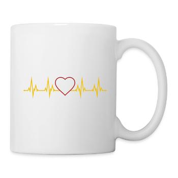 Herzschlag Spanien - Tasse - Weiß - Rechts