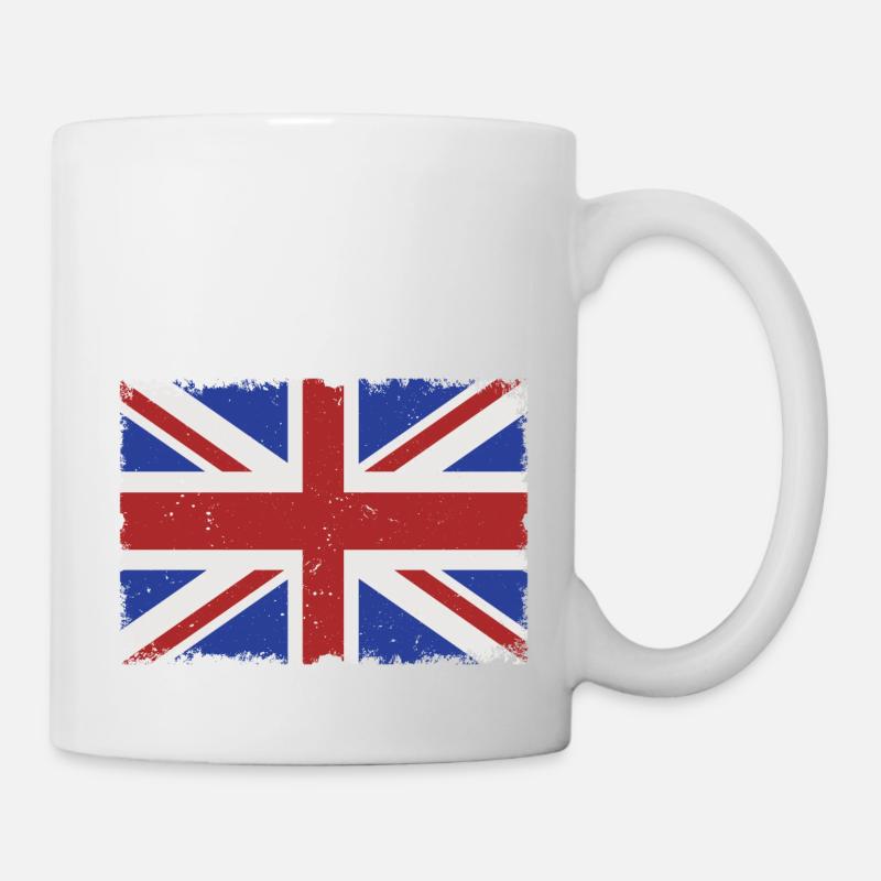 Grunge UK flag - Mug - white