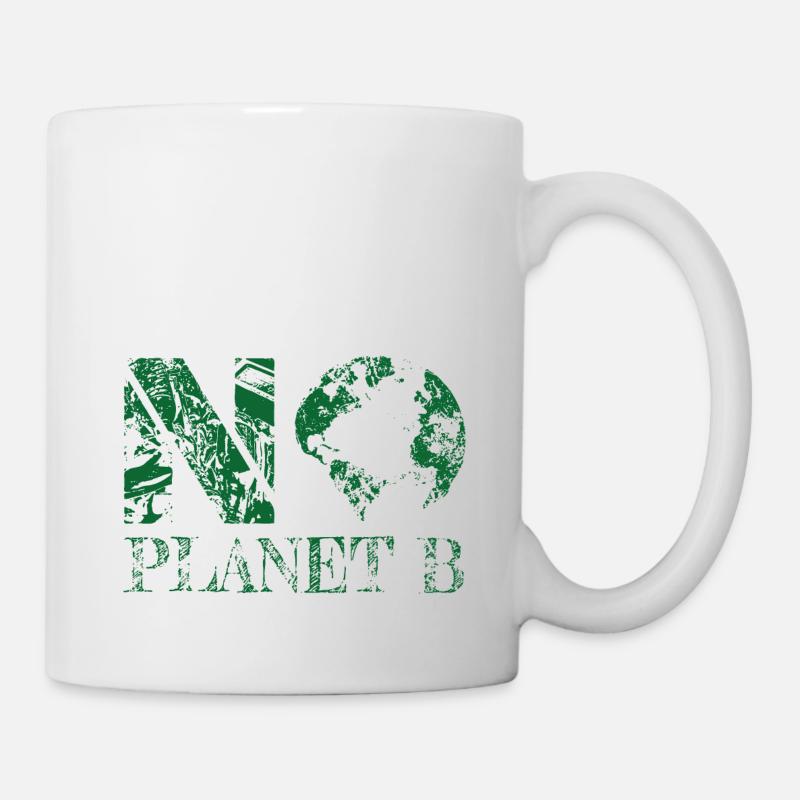 no planet B green - Tasse - Weiß