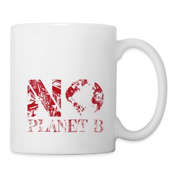 pas de planète B rouge - Mug blanc - blanc - Droite