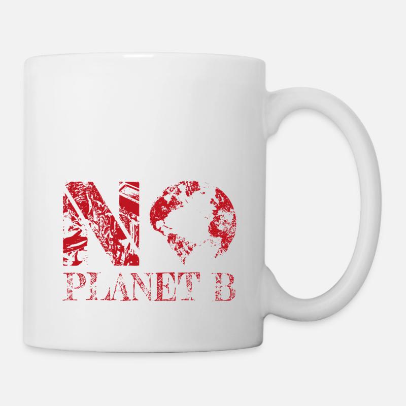 no planet B red - Mug - white