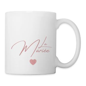la mariée rose gold- t-shirt assorti - Mug blanc - blanc - Droite