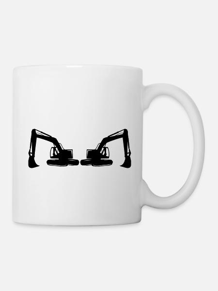 Bagger - Tasse - Weiß