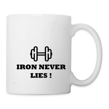 Iron never lies - Tasse - Weiß - Rechts