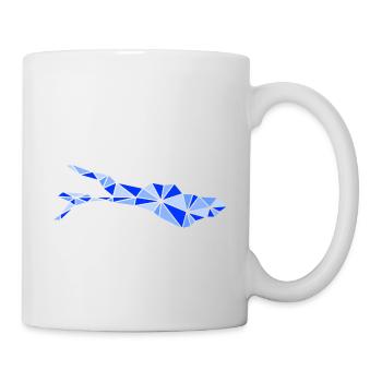 Bodensee | Polygonal | Blau - Tasse - Weiß - Rechts