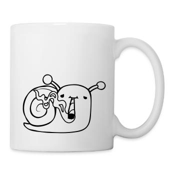 Smoking Stoner Snail - Mug - white - Right