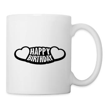 Logo Joyeux anniversaire - Mug blanc - blanc - Droite