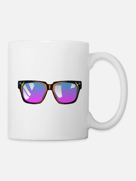Sonnenbrille - Tasse - Weiß