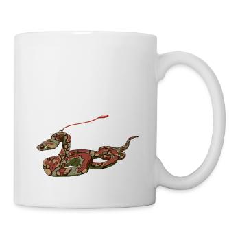Boa constrictor an der Leine im Comicstil - Tasse - Weiß - Rechts