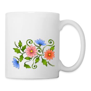 Fleur - Mug blanc - blanc - Droite