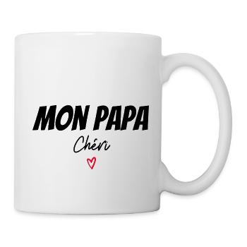 mon papa chéri - mug avec message papa - Mug blanc - blanc - Droite