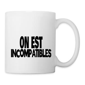 on est incompatibles - Mug blanc - blanc - Droite