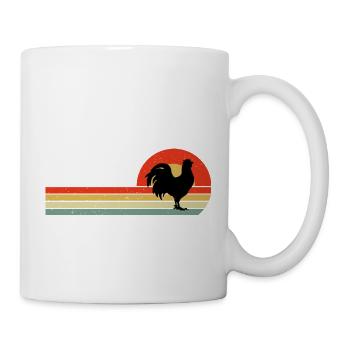 Hühnerliebhaber Geflügelzüchter Farming Vintage Retro - Tasse - Weiß - Rechts