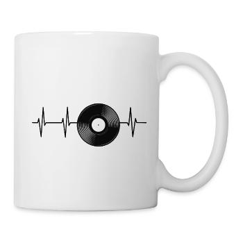 Enregistrement de la fréquence cardiaque - Mug blanc - blanc - Droite