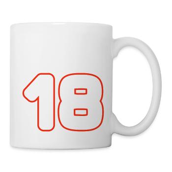 18 Zahl symbol - Tasse - Weiß - Rechts
