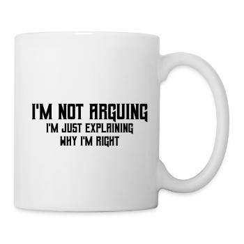 Je ne discute pas - Mug blanc - blanc - Droite