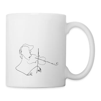 Geige - Tasse - Weiß - Rechts