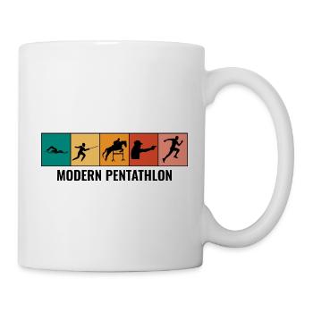 Pentathlon moderne - Escrime Natation Équitation - Mug blanc - blanc - Droite