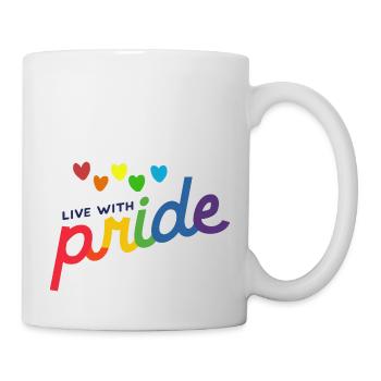 Leben mit Stolz - Tasse - Weiß - Rechts