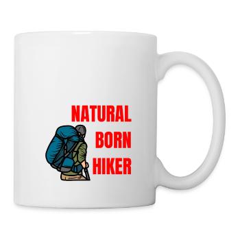 Natural born hiker - Mug - white - Right