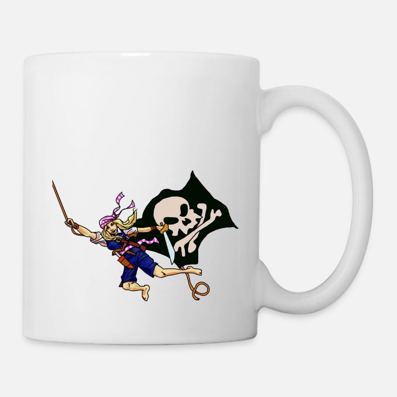 Piratenmädchen - Tasse - Weiß