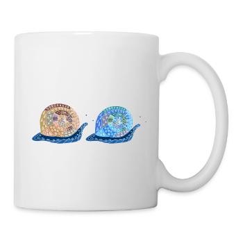 Schnecken - Tasse - Weiß - Rechts