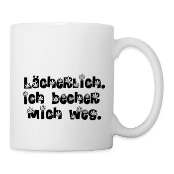 Party feiern Festival bechern saufen Alkohol - Tasse - Weiß - Rechts