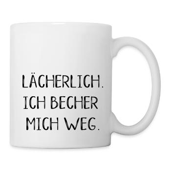 Party feiern Festival bechern saufen Alkohol - Tasse - Weiß - Rechts